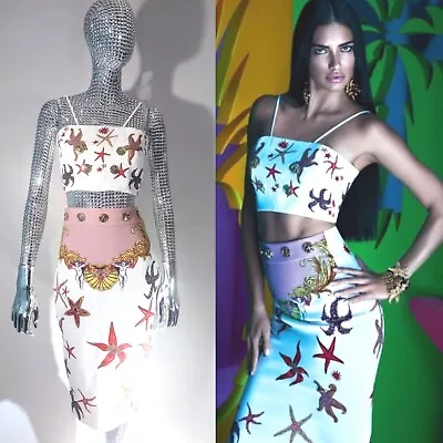  VERSACE  Tresors De La Mer Runway And Campaign Seashels Ensemble Skirt/ Top XS • $475