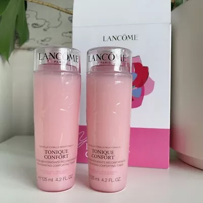 2 X Lancom Tonique Confort 125ml Rehydrating Comforting Toner NEW • £25