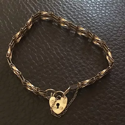 9 Ct Gold 3 Bar Gate Bracelet • £239.99