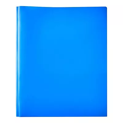 12 Pack Blue  PLASTIC  2 Pocket Folders With 3Metal Prong Fastener Clips PenGear • $17.99