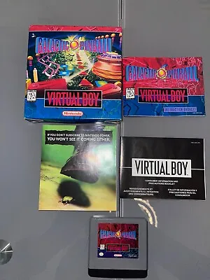 Galactic Pinball (Nintendo Virtual Boy 1995) Box Cartridge & Inserts Authentic • $99