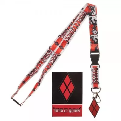 $17.95 • Buy Harley Quinn Cartoon Neck Lanyard ID Badge Holder Keychain Batman DC Comics NEW
