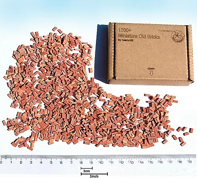 £38.40 • Buy 1200+ Miniature Old Bricks Red O Scale 1:48 Dollhouse Wargame Diorama Model Kit