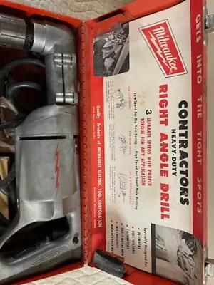Milwaukee 1/2  Contractors Heavy Duty Right Angle 3 Speed Drill Corded • $65