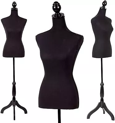 Female Mannequin Torso Shop Display Clothing Dress Form W/ Black Tripod Stand • $53.53