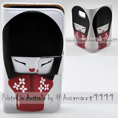 $13.98 • Buy For Sony Xperia Series - Kokeshi Doll Theme Print Wallet Mobile Phone Case Cover