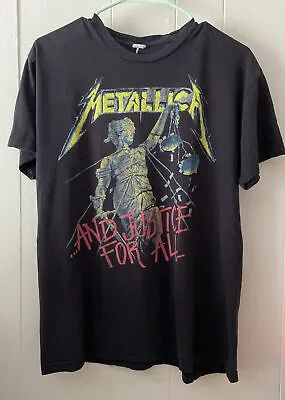 Metallica 2007 And Justice For All Black T Shirt Size Medium? *READ/holes • $25