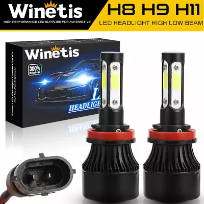 2x WINETIS H11 LED White Headlight Bulbs Low Beam Light 180W 24000LM PX7 Series • $28.65