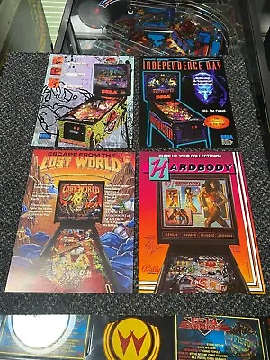 1 Sega The Lost World & 1 Independence Day Pinball Flyers And 2 1987 Bally Flyer • $10