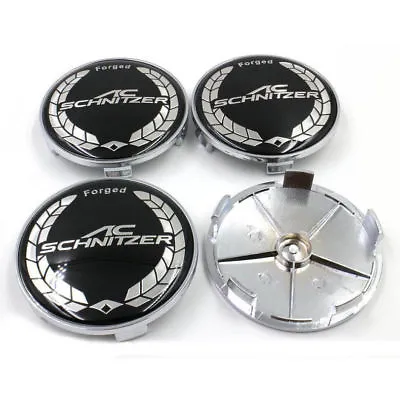 4pcs 68mm AC Schnitzer Wheels Car Center Hub Cap Badge Emblem Decal Sticker • £16.21