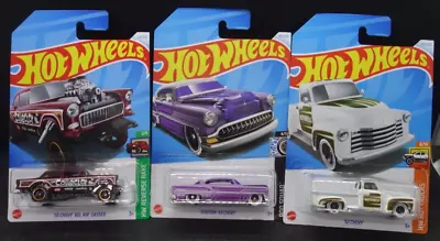 Hot Wheels Treasure Hunt Custom 53 Chevy 55 Bel Air Gasser 52 Pickup 3 Cars • $19.99