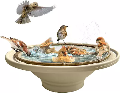 Quackups® Solar Bird Bath Bubbler Fountain: Outdoor Garden And Backyard Water Fe • $66.16