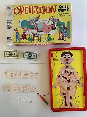 Vintage 1965 Operation Board Game Smoking Doctor Milton Bradley 4545 First Ed. • $10