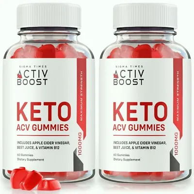 (2 Pack) Activ Boost Keto ACV Weight Loss Gummies To Burn Fat For Energy • $34.95