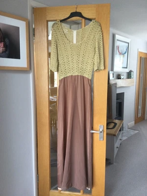 £10 • Buy Genuine Vintage Ladies Gold Maxi Dress.60s/70sAnthony James Couture