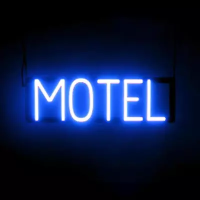 MOTEL LED Sign - Blue | Neon Signs For Hotels & Motels | Motel Sign With 8 Anima • $254.66