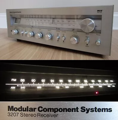 Vintage Stereo Receiver MCS 3207 Wood Grain Vintage Modular Component TESTED • $119