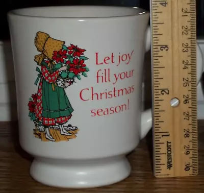 VNTG 1980 Holly Hobbie Christmas Keepsake Stoneware Coffee Mug LET JOY FILL YOUR • $5