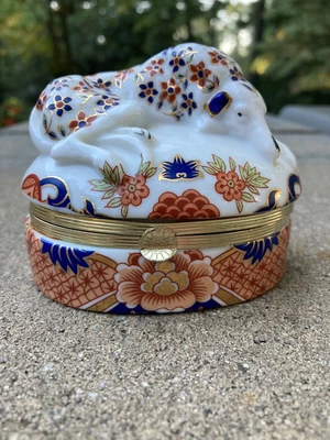 $25 • Buy Andrea By Sadek Imari Style Trinket Dog Box