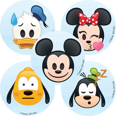 25 Disney Mickey Mouse Emoji Stickers Party Favors Teacher Supply Goofy Minnie • $3.65