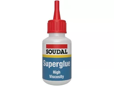 HIGH VISCOSITY SUPER GLUE 50G CYANOACRYLATE ADHESIVE MODELLING/UPVC SOUDAL Uk • £5.50