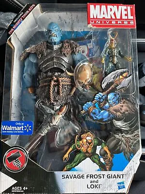 Marvel Universe 3.75” Series Savage Frost Giant & Loki New Walmart Exclusive • $98