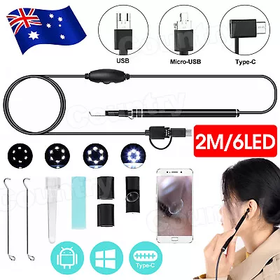 LED Ear Cleaner Endoscope Camera Otoscope Scope Pick Ear Wax Removal Tool USB • $9.95