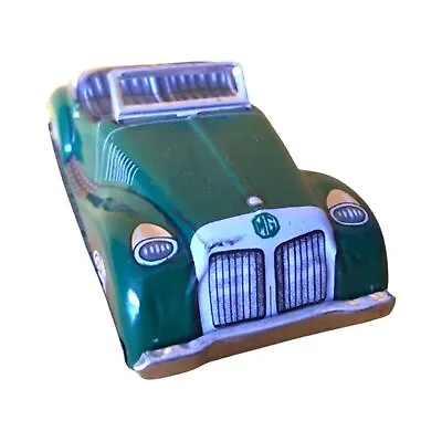 Vintage Tin Friction Litho Mg Convertible English Roadster Car Toy  Japan • $99