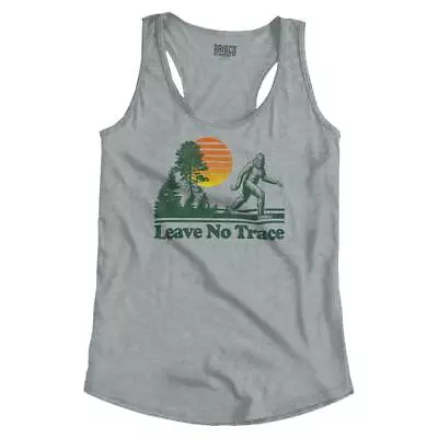 Leave No Trace Legendary Bigfoot Sasquatch Women Racerback Tank Top Sleeveless • $19.99