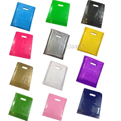 £72.95 • Buy Plastic Carrier Bags Colored Gift Shop Strong Patch Handle Bag Boutique Retail