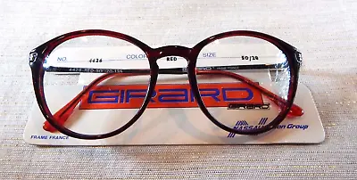 Vintage GIRARD 4426 Red 50/20 Unisex Combo P3 Eyeglass Frame New Old Stock • $9.99