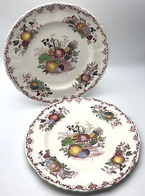 Set Of Eight Mason's Ironstone Fruit Basket 10  Plates • $80