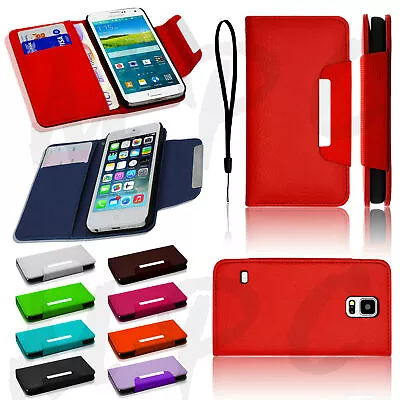Luxury Magnetic Leather Flip Protective Wallet Book Case Cover For Mobile Phones • £2.45