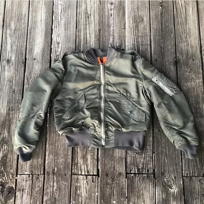 Vintage Alpha Industries L-2B Military Flight Bomber Jacket Made In USA • $500