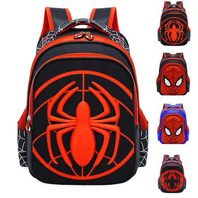 Kids Backpack Spider Print Boys School Bag Spiderman Character Shoulder Rucksack • $32.20