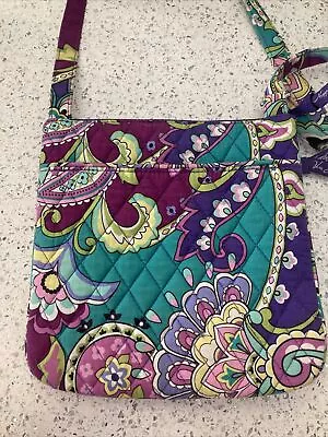 Vera Bradley - Retired Heather Purple Green Small  Crossbody Purse • $14.40