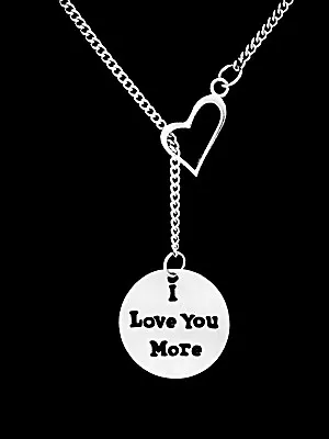 Necklace I Love You More Mother's Day Christmas Gift Wife Mom Heart Lariat • $19.99