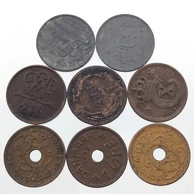 $29.50 • Buy Lot Of 8 Denmark 1 One Ore Various Years Circulated Coins V949