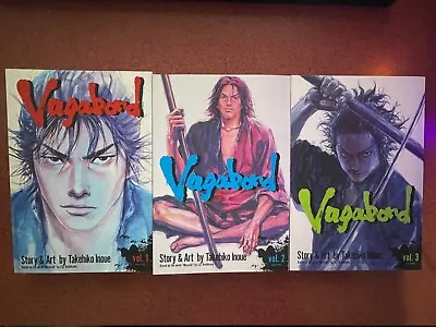 Vagabond Vol 1 2 & 3 Takehiko Inoue Manga 1st Print English VIZ OOP RARE • $90