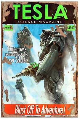 Tesla Science Journal - Blast Off To Adventure - Fallout 4 Poster • $16.99