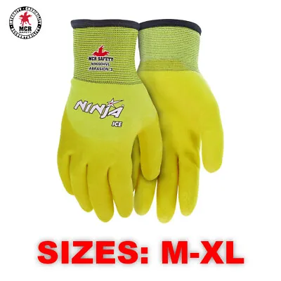 MCR Safety N9690HV Memphis Ninja Hi-Vis Insulated Winter Gloves (Sizes: M-XL) • $9.90