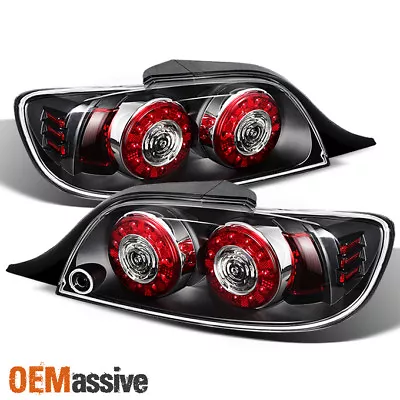 Fit Black 04-08 Mazda RX8 RX-8 JDM Dual Round LED Tail Light Rear Brake Lamp • $176.49