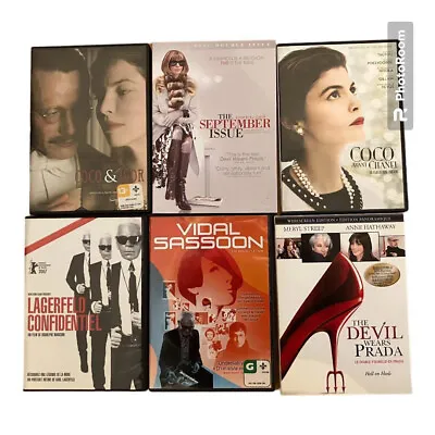 DVD FASHION BUNDLE! 6 DVD Lot Vidal Sassoon Coco Chanel The Devil Wears Prada... • $14.62