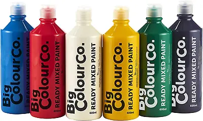 £10.07 • Buy Big Colour Co Ready Mixed Paint, Standard Colours, 600 Ml Pack Of 6
