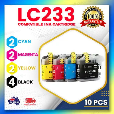 10x LC-233 LC233 Ink Generic For Brother MFC J4620DW J5320DW J5720DW J5720DW • $28.40