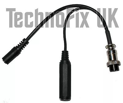 Cable For PC Headsets 3.5mm Jack 8 Pin For Icom IC-756Pro IC-7300 IC-7610 Etc. • £26.99