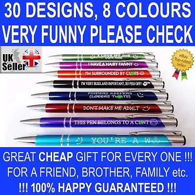 £2.98 • Buy Funny Pens - Rude Cheeky Novelty Office Stationary Secret Santa Sweary Pen Fun