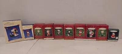 10 Vintage Hallmark Ornaments Snoopy Peanuts Charlie Brown Lot • $54.97