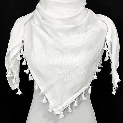 Keffiyeh Shemagh All Original Made In Palestine Arab Scarf Kufiya Arafat Cotton • $21.19