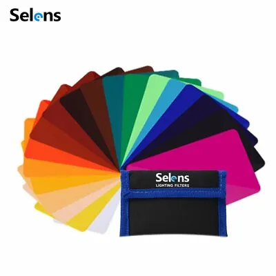 Selens 20PCS Flash Speedlight Color Gels Lighting Filter Kit For LED Video Light • $10.99
